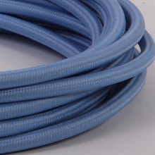 Pale blue textile cable